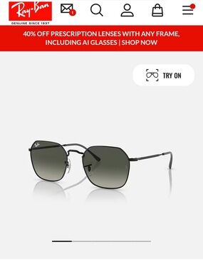 RAY-BAN RB3764D 003/19 Dark Gray SUNGLASSES  FRAME GRADIENT LENS 59mm